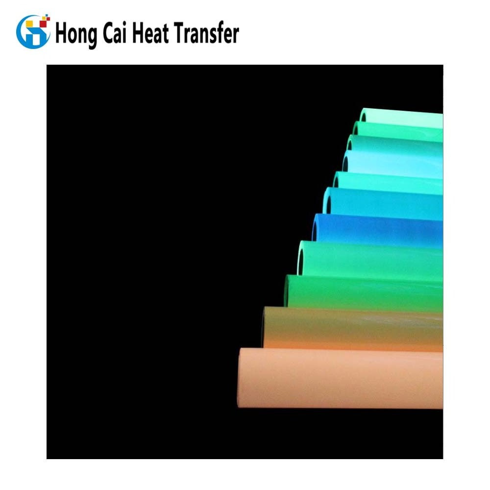 factory free sample easy weed luminous 3D Pu HTV heat transfer vinyl roll vinyl heat transfer film for t-shirts