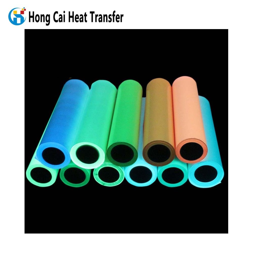 factory free sample easy weed luminous 3D Pu HTV heat transfer vinyl roll vinyl heat transfer film for t-shirts