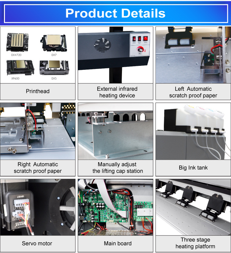 Manufacturer 1.8m 6ft Wide Format Digital XP600 dx5/3200 Large Format Sublimation eco solvent printer