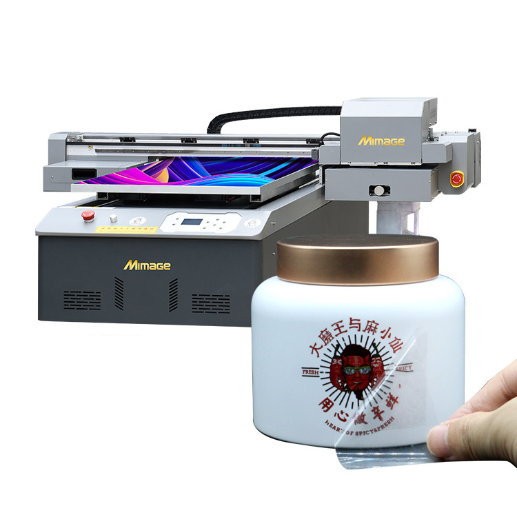 Mimage Good Price Mini 6090 9060 A0 Size Uv Dtf Printer Led Flatbed Uv Printer For Gift Box Glass Oval Box