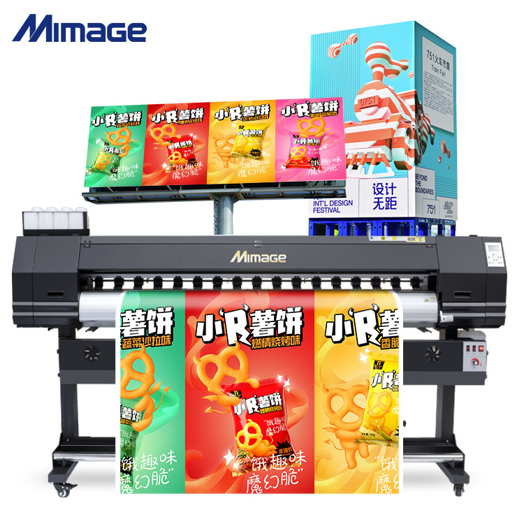 Distributor wanted Mimage 1.8m DX5/i3200/XP600 eco solvent wide format printer outdoor banner/tarpaulin/vinyl printer price