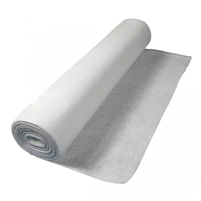 Short filament polyester fiber non-woven fabric Road construction drainage soil filter fabric Geotextile retaining wall