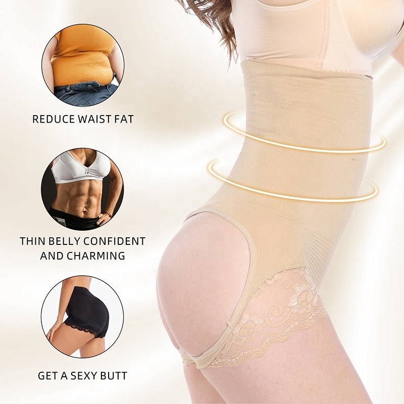 1029 Sexy Open Butt Enhancer Butt Lifter Underwear Corset Body Women Slim Belt High Waist Thong Trainer Butt Shaper