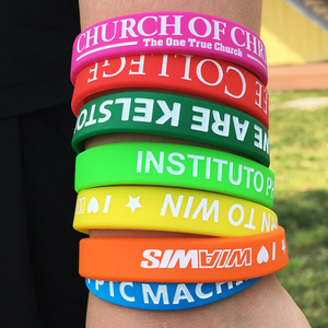 Promotional Rubber Wrist Band Custom Logo Silicone Wristbands Bracelet