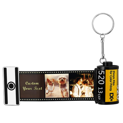 Personalized Custom Photo Blanks Camera Sublimation Film Roll Keychains