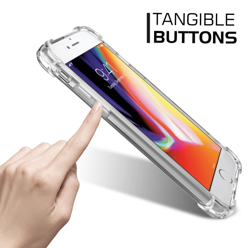 Anti Shock Crystal Clear TPU Transparent Phone Case For Iphone 8 8 plus X XS 11 12 13 14 15 Pro Max