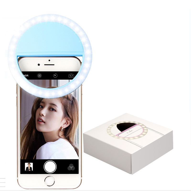 Universal Selfie Led Ring Flash Light For Mobile,Portable Rechargeable Cellphone 36 Led Mini Selfie Light Anillo De Luz Selfie