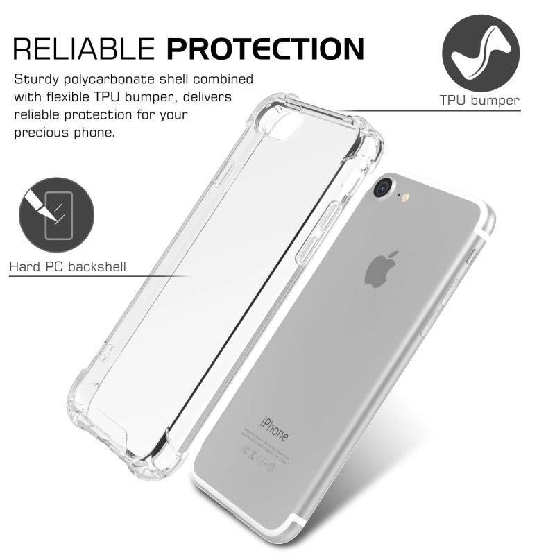 Anti Shock Crystal Clear TPU Transparent Phone Case For Iphone 8 8 plus X XS 11 12 13 14 15 Pro Max