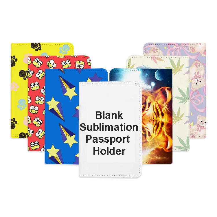 Sublimation Passport Cover Blanks,Custom Logo Design Printed PU Leather Sublimation Business Card Passport Holder