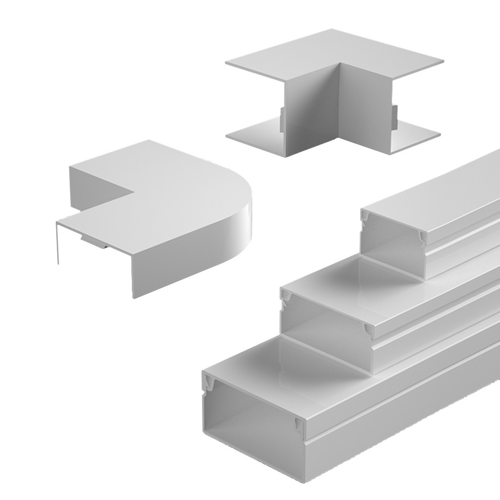 CE pvcwhite  trunking  kabelkanals 38*16  duct under desk cable management  pipe cover drainage fittings floor