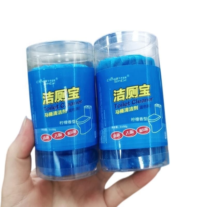 Automatic Toilet Bowl Cleaner Tablets Blue Solid Toilet Bleach Cleaner With Private Label