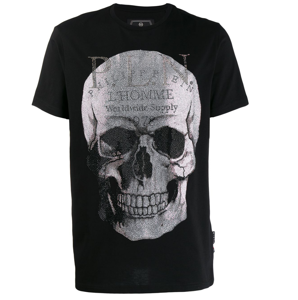 Dropshipping Wholesale Crewneck Cotton T Shirt Printed Logo Skull Rhinestone T Shirts For Men