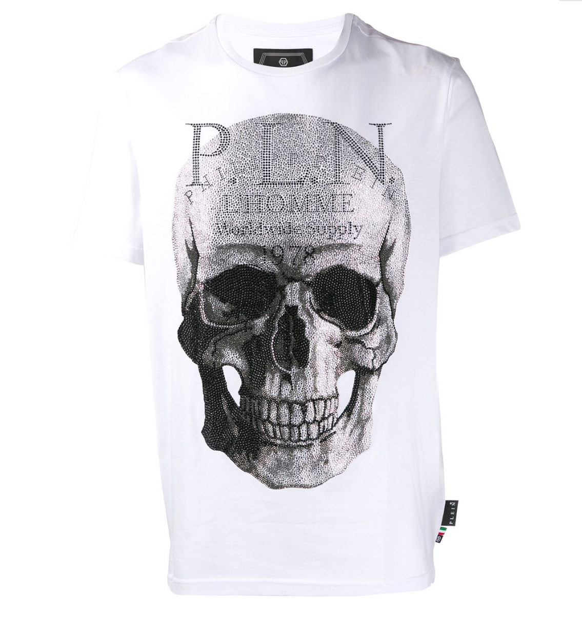 Dropshipping Wholesale Crewneck Cotton T Shirt Printed Logo Skull Rhinestone T Shirts For Men