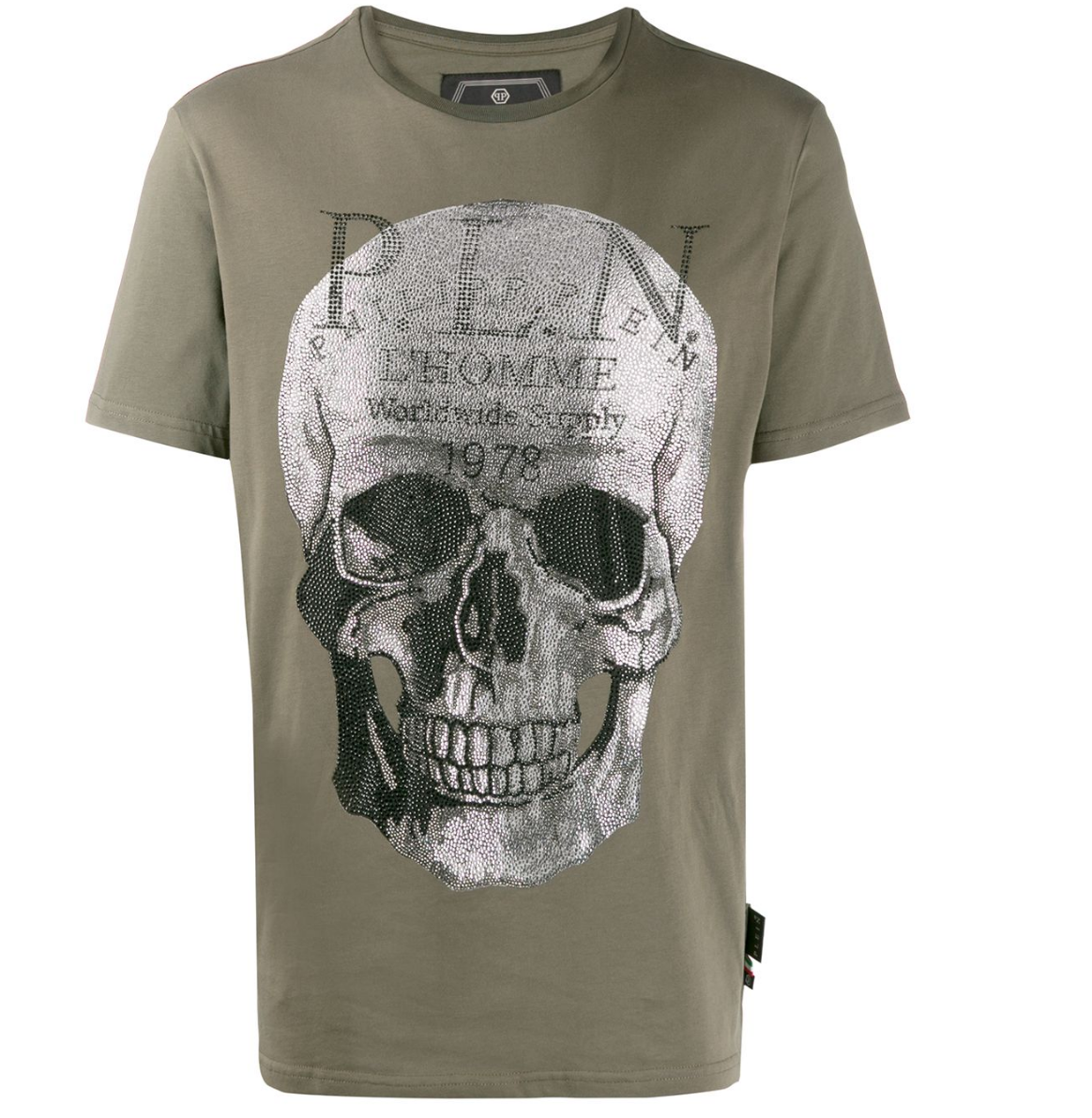 Dropshipping Wholesale Crewneck Cotton T Shirt Printed Logo Skull Rhinestone T Shirts For Men