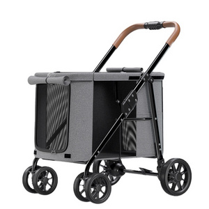 Wagon for Cats One Hand Folding, Larger Dog Stroller UK by Easy Folding, Pet Stroller for 2 Dogs