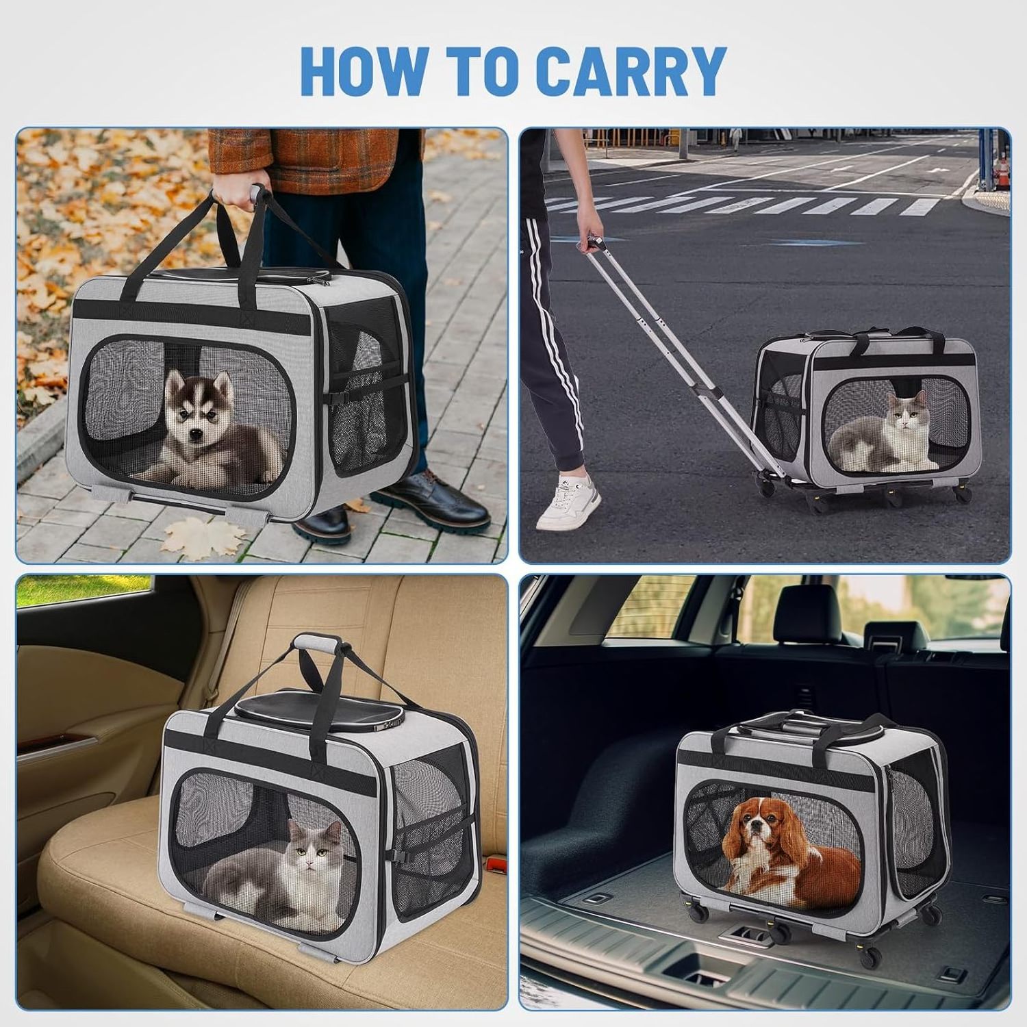 Airline Approved High Quality Small Medium Cat Carrier Portable Oxford Puppy Pet Backpack Soft Pet Travel Carrier