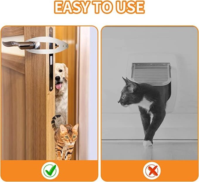 Stopper with Adjustable Strap Cat Door Holder Latch Alternative to Keep Dogs Out of Litter Boxes