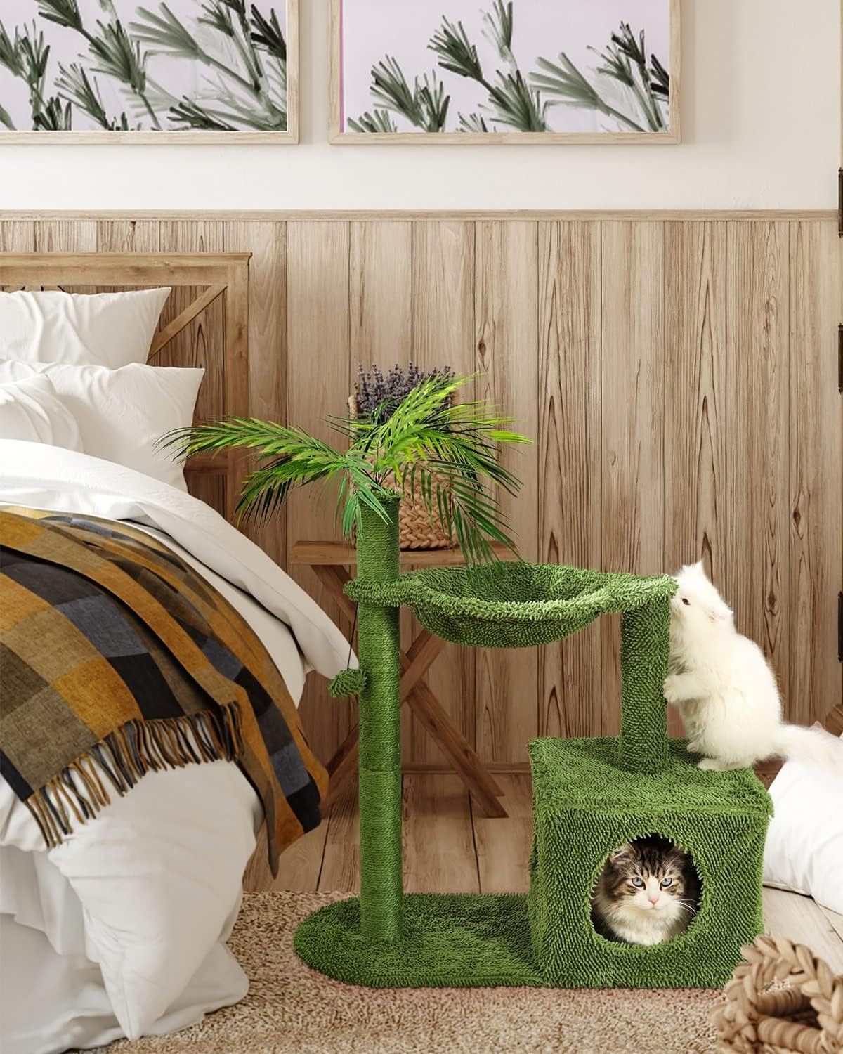 Cat Tree Cat Tower Hammock and Plush Perches for Kittens Pet Modern Furniture