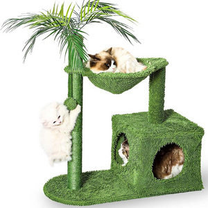 Cat Tree Cat Tower Hammock and Plush Perches for Kittens Pet Modern Furniture