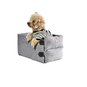 Fit Most Car Interactive Pet Seat Travel Car Carrier with Side Pocket Car Pet Seat Cover Dog Booster Seat Console