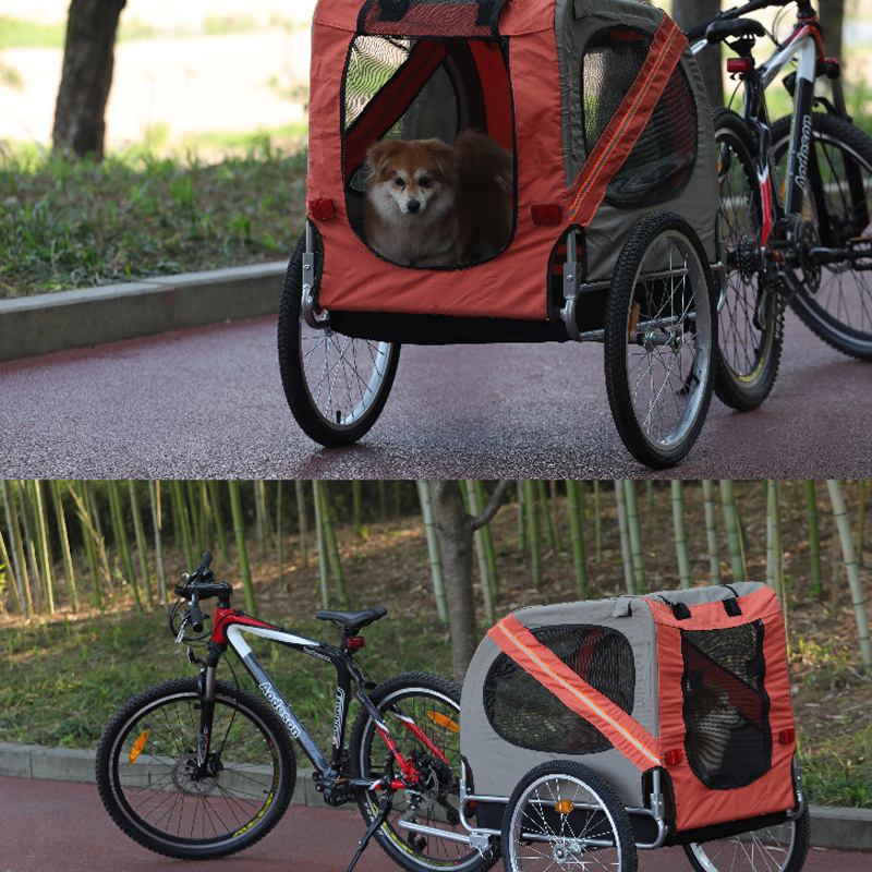 pet stroller cat Trailer Durable Frame Pet Bike Trailer Small & Medium Sized Dogs Bicycle Carrier