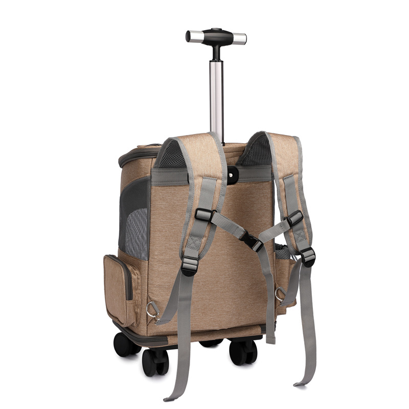 new design Airline Approved Pet Dog Travel Bag With Wheels Pet Trolley Carrier On Wheels Pet Trolley Carry Bag