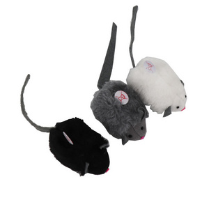 Furry Mice with Catnip and Rattle Sound Made of Real Rabbit Fur Interactive Catch Play Mouse Toy