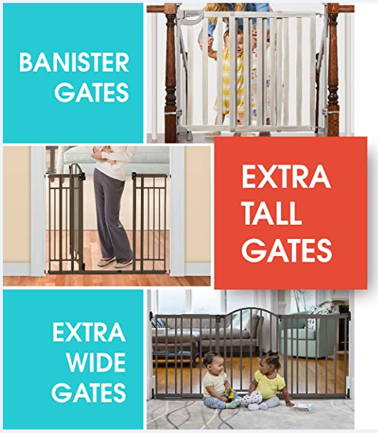 Extra Tall Decor Safety Baby Gate, Fits Openings 28.75-39.75