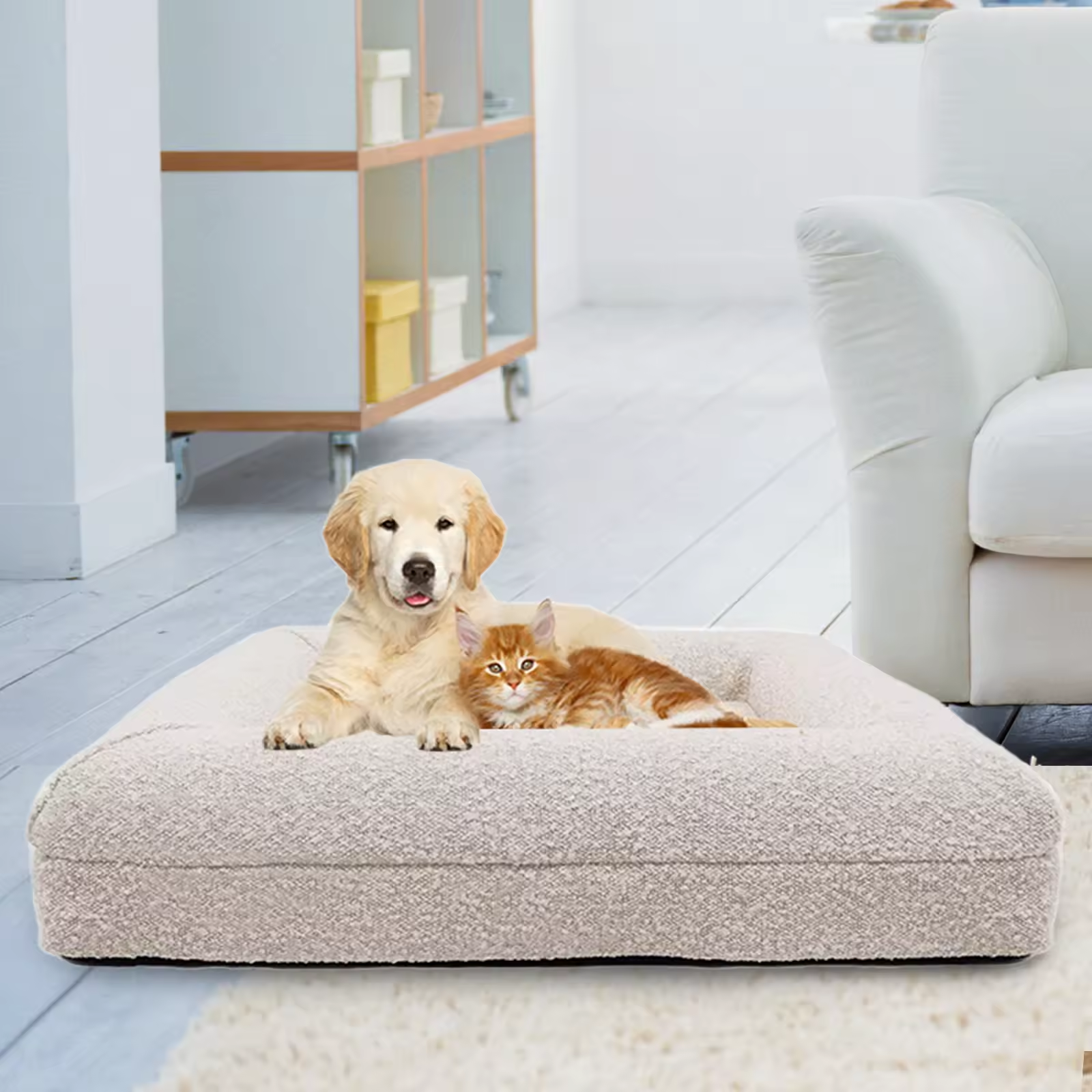 Cushion Large Dog Bed pet cushion Washable Orthopedic Memory Foam Puppy Reversible 3in1 Pet Bed For Sale