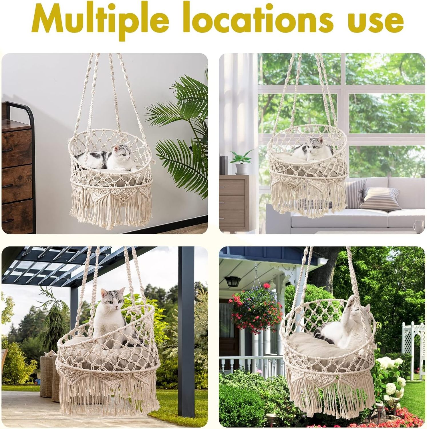 Outdoor Camping Patio Swings Hanging Garden Swing Chair luxury cat dog bed washable pet bed for puppy