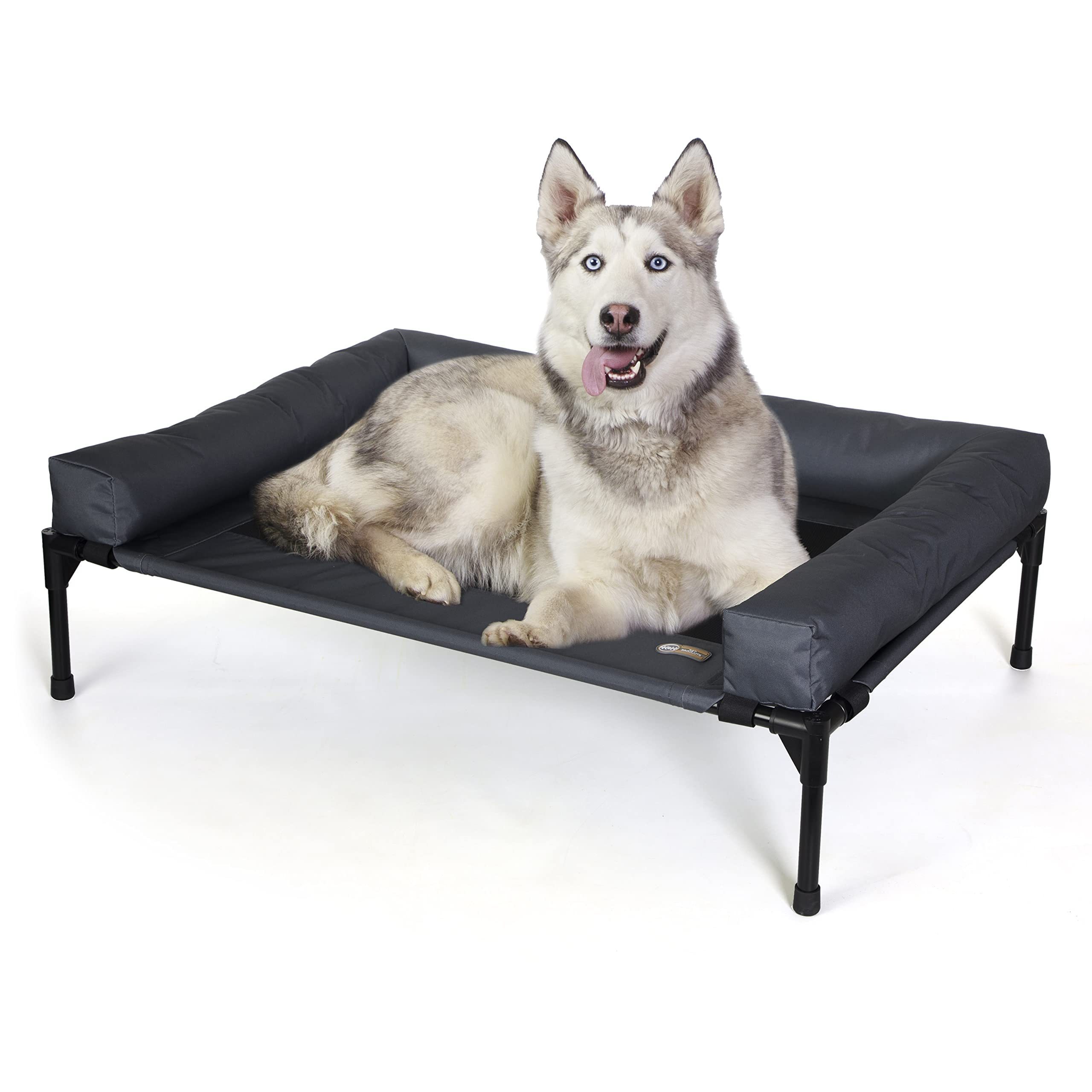 Bolster Dog Cot Cooling Indoor Outdoor Elevated Dog Bed Hammock With Removable Bolsters Puppy Beds Other Pet Beds & Accessories