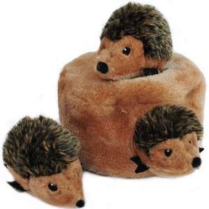 Hedgehog Den Puzzle Set Toy for Pet Burrow Hide Seek Squeaky Plush Dog Toy Interactive Pet Chew Toys