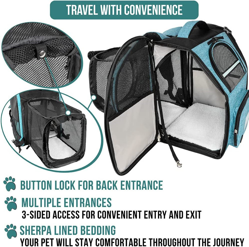 Airline Approved  Cat Backpack Carrier Travel Hiking Ventilated Soft Back