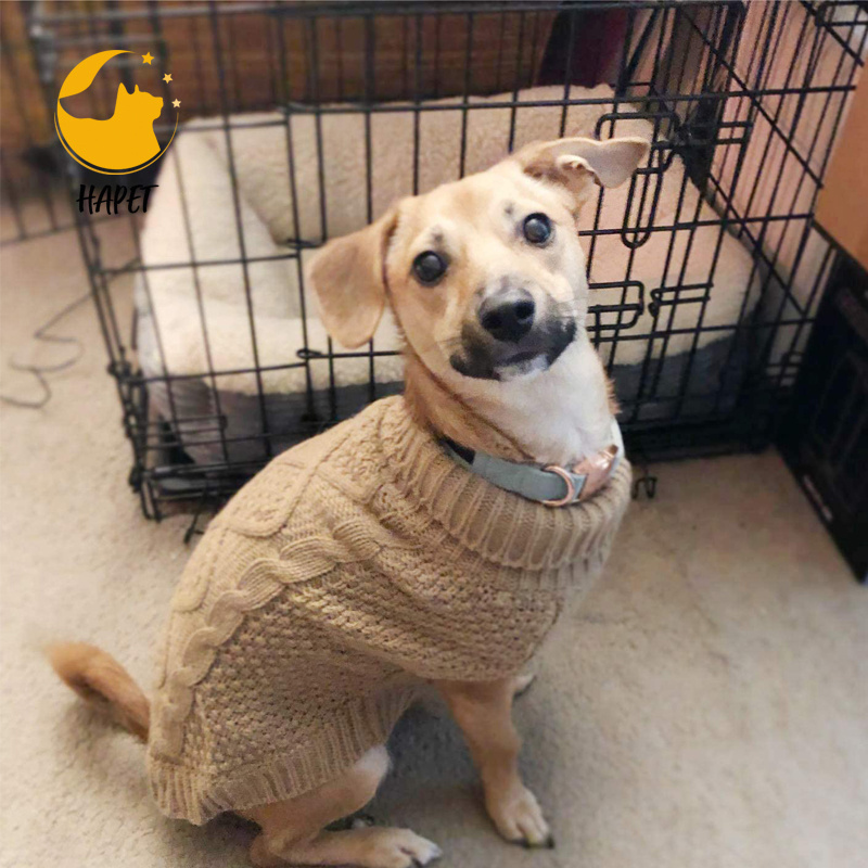 Dog Sweaters Dog Cable Knit Pullover Pet Sweater for Cold Weather Dog Cloth