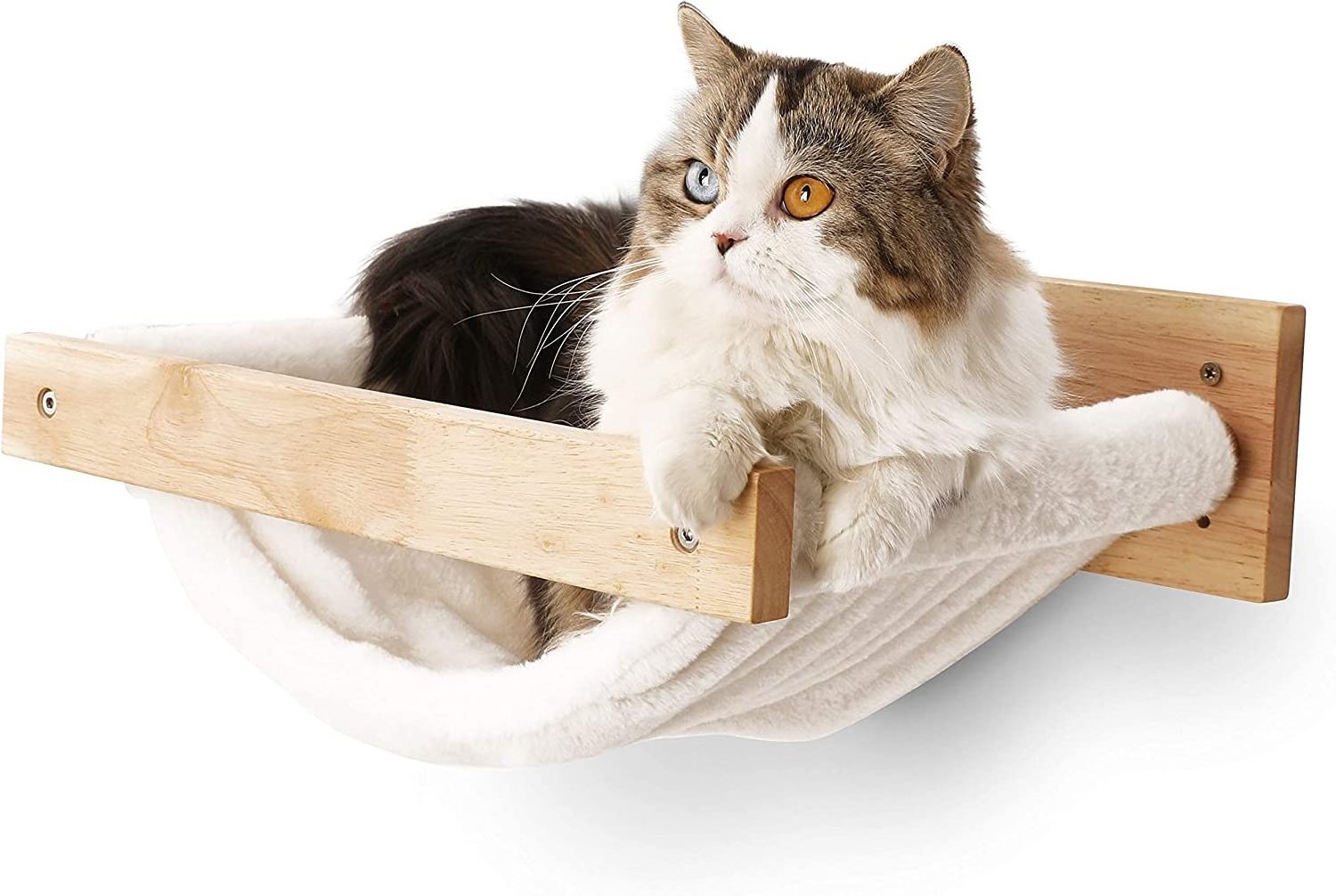 Cat Hammock Wall Mounted Large Cats Shelf - Modern Beds and Perches - Premium Kitty Furniture for Sleeping, Playing, Climbing, a