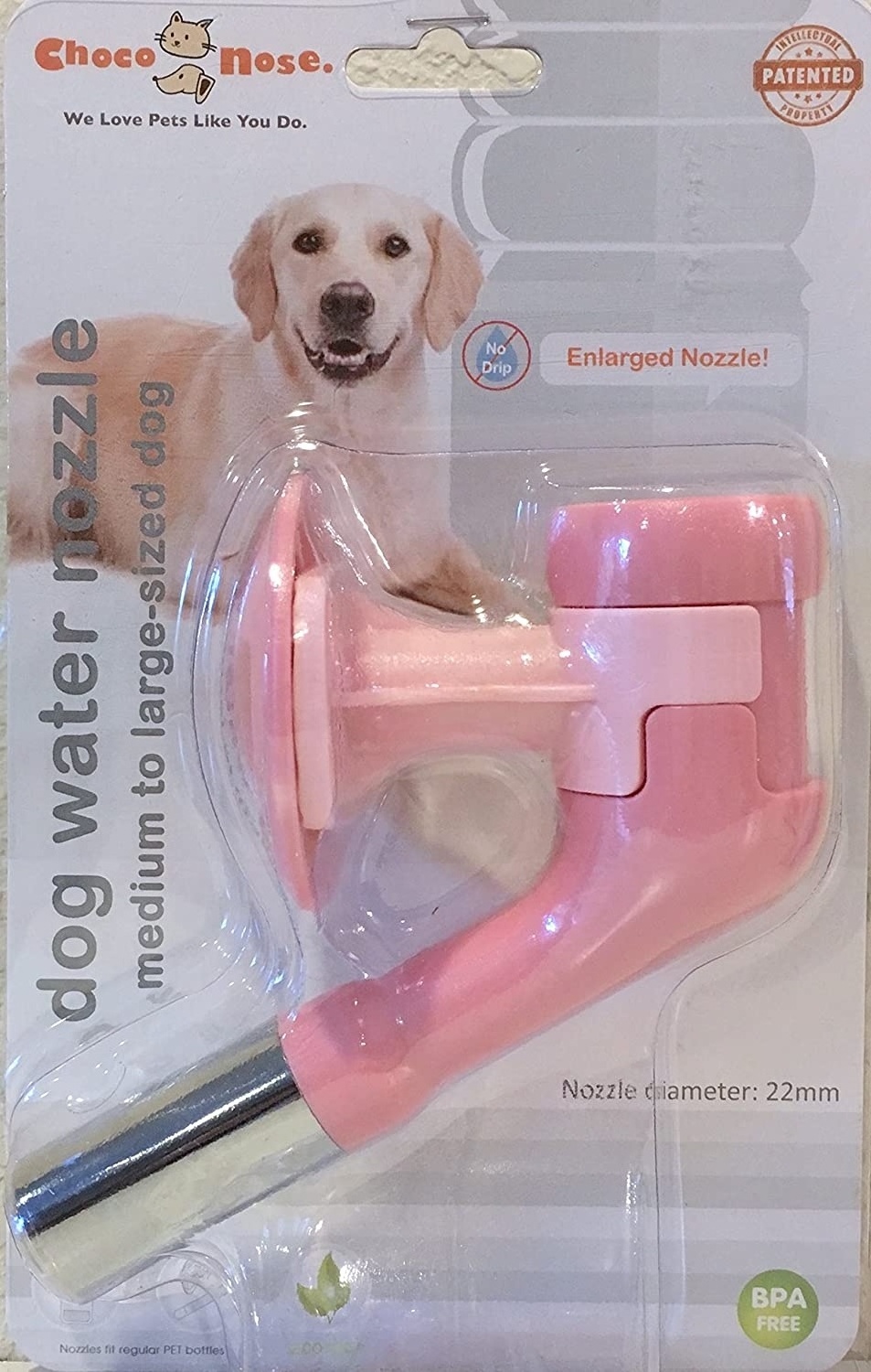 No Drip Large Dog Water Bottle Enlarged Sized Leak-Proof Nozzle Travel Kennel Crate Wire Cage Dispenser