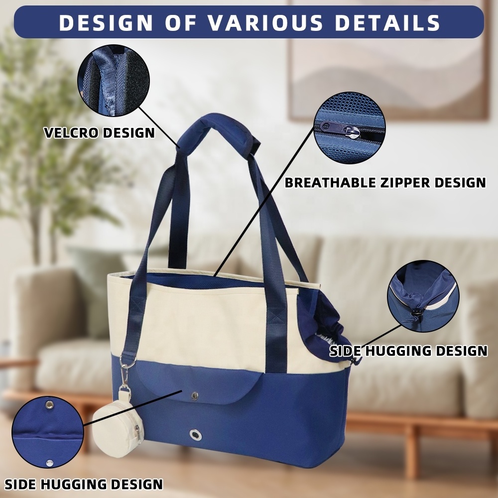 Dog Carrier for Small Dogs Rabbit cat with Large Pockets Dog Carrier Soft Sided Collapsible Travel Puppy Carrier