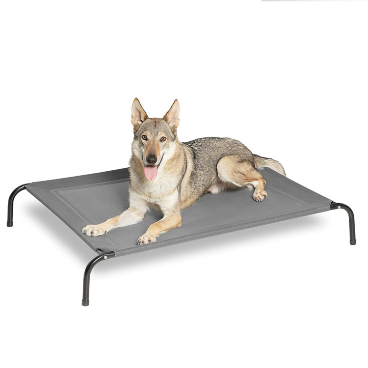 Pet Hammock Bed with Skid-Resistant Feet Frame with Breathable Mesh Raised Dog Cots Beds Elevated Cooling Outdoor Dog Bed