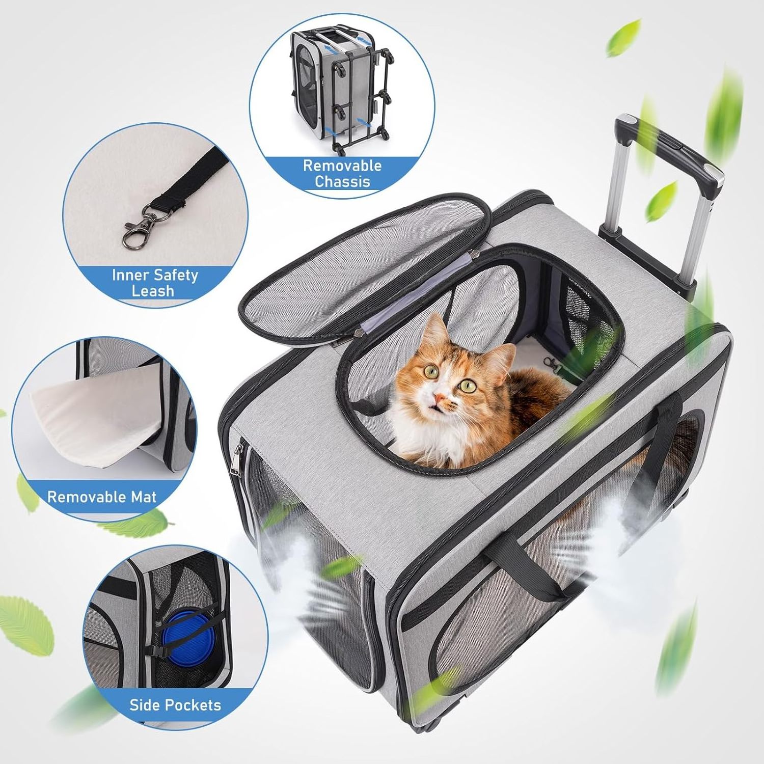 Airline Approved High Quality Small Medium Cat Carrier Portable Oxford Puppy Pet Backpack Soft Pet Travel Carrier