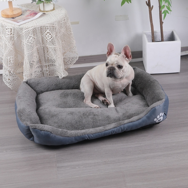 Wholesale manufacturing waterproof ultra soft pet dog bed rectangle pet bed washable dog bed