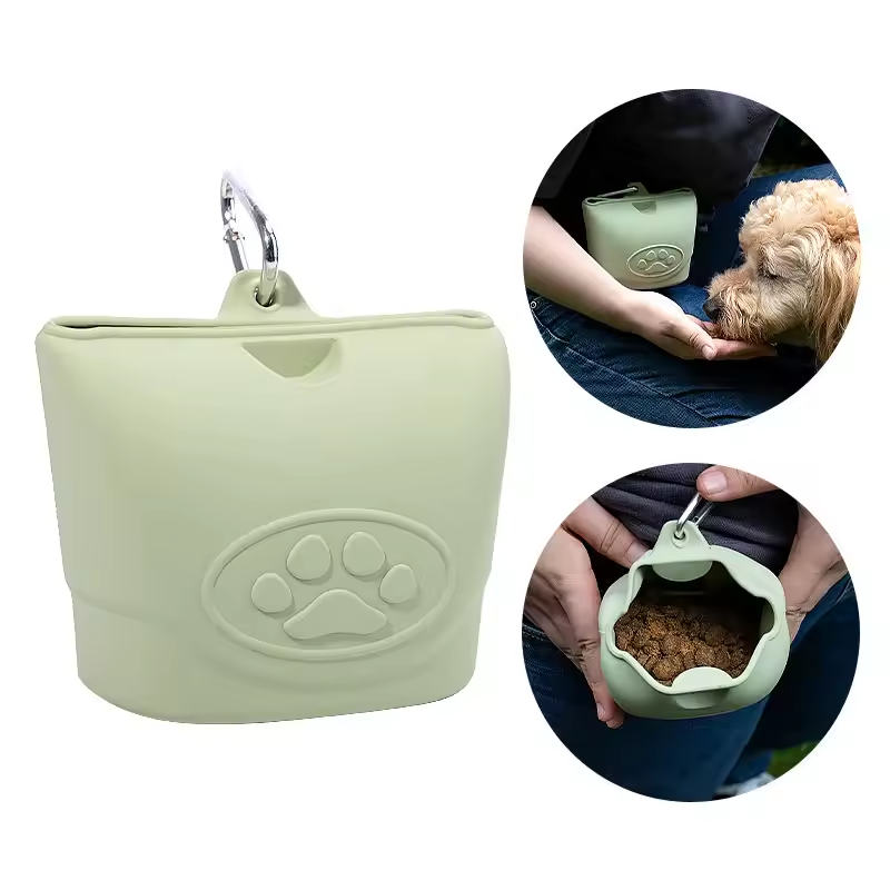 Dog Snack Bag Treat Training Pouch Bag Silicone Dog Treat Pouch Portable Dog Treat Pouch Bag