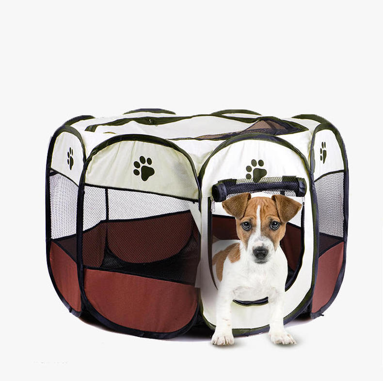 Foldable Folding Puppy cute crate portable pet play pen tent dog cage house animal accessories pet