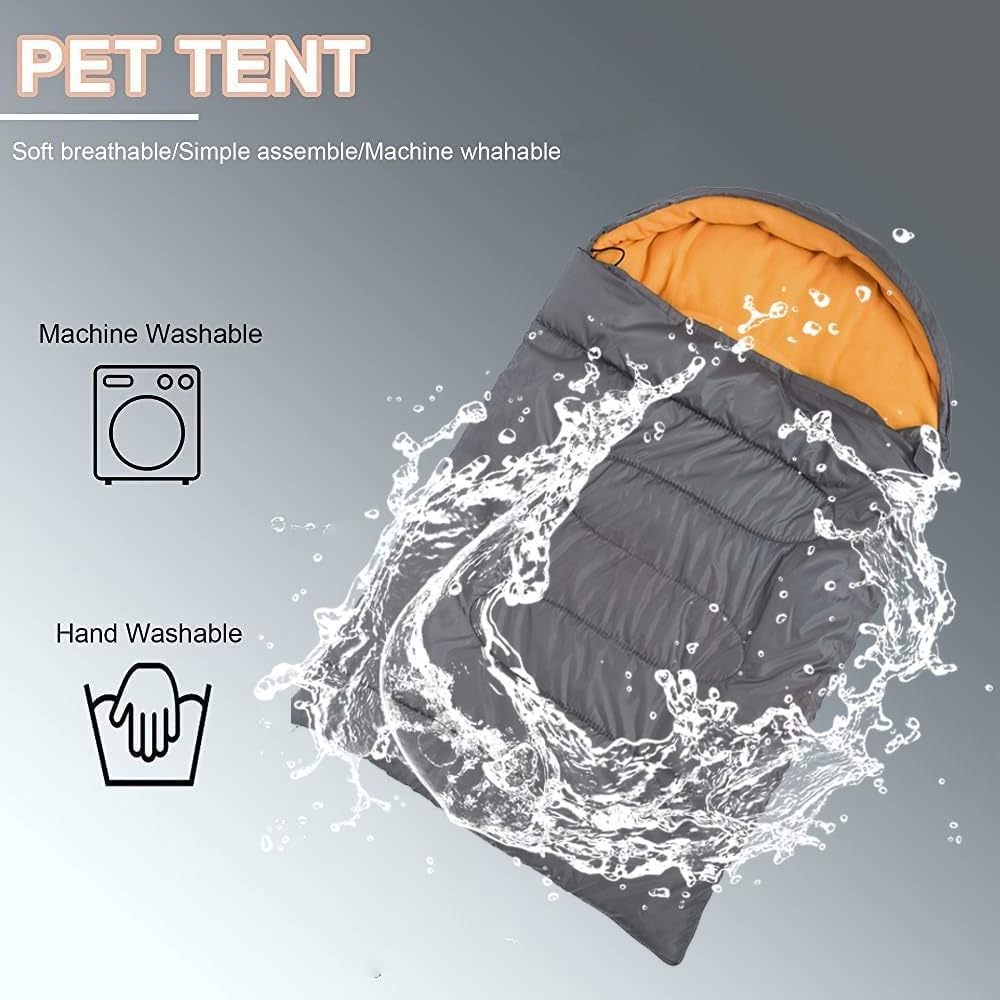 Dog Sleeping Bag Waterproof Warm Cat Sleeping Bag Camping Essentials Pet Bed with Storage Bag