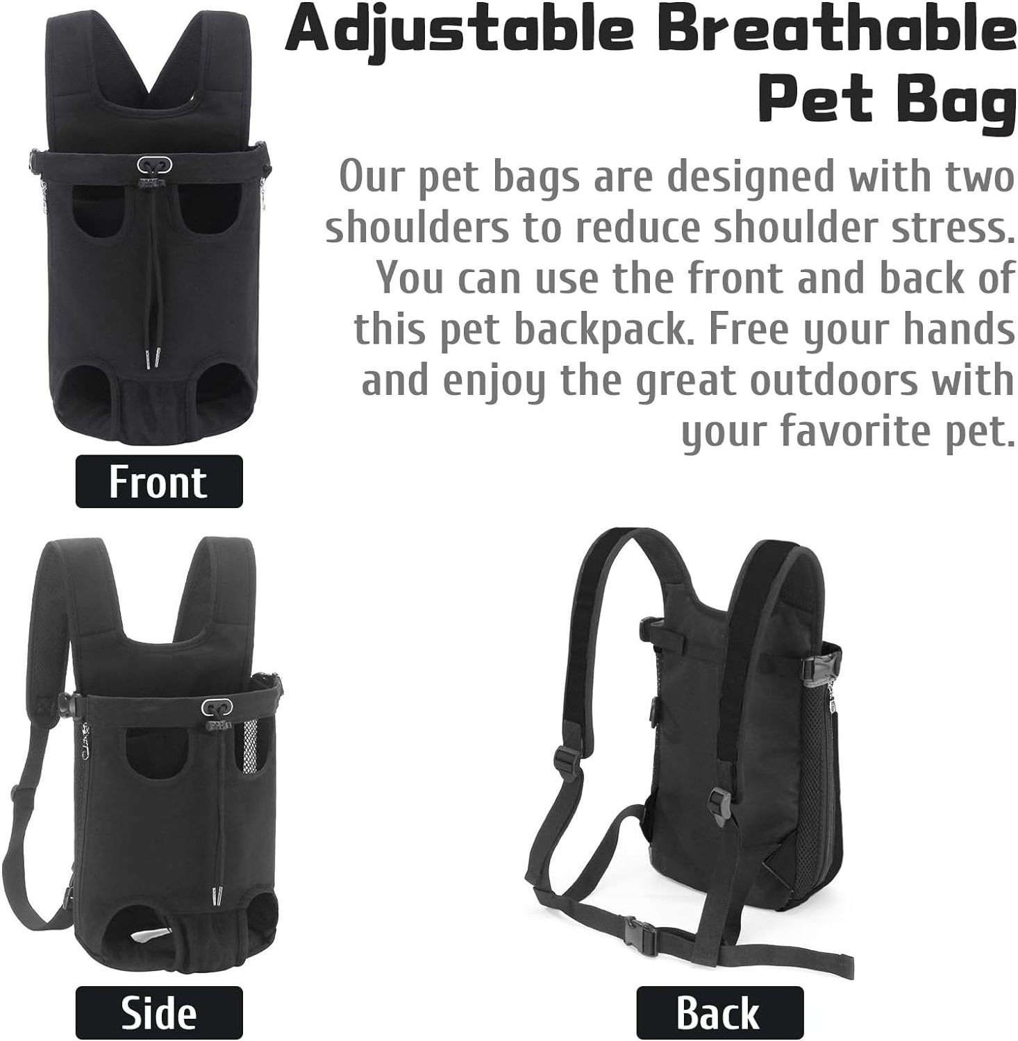 Breathable Pet Carrier Bag for Small Dogs Cats Travel Puppy Dog Cat Backpack Carrying Supplies