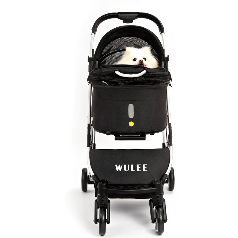 4 wheel pet trolleys cat dog easy walk folding travel carrier carriage pet stroller