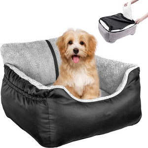 Dog Car Seat for Small Dogs, Fully Detachable and Washable Dog Carseats Small Under 25, Soft Dog Booster Seats with Storage Pock