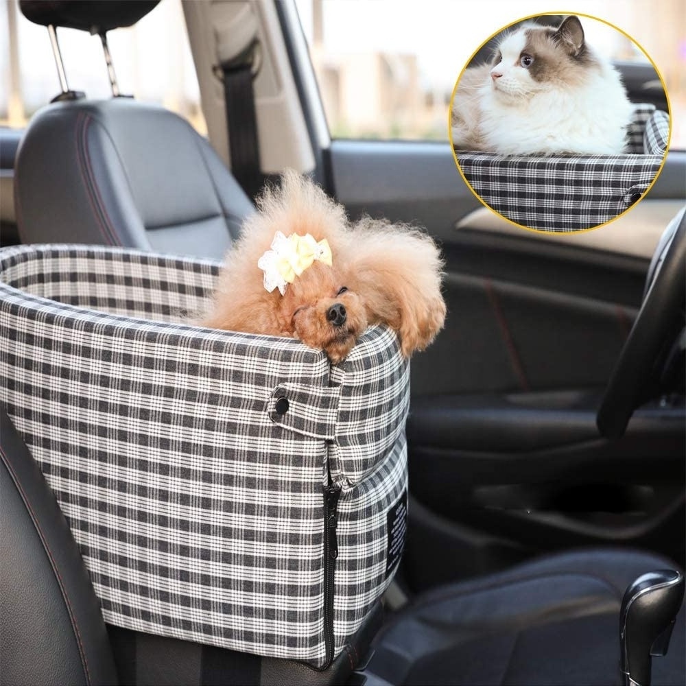 New Model Dog Booster Car Seat Pet Elevated Car Ride Seat for Small Dogs or Cats Travel Bed pet bed eco friendly