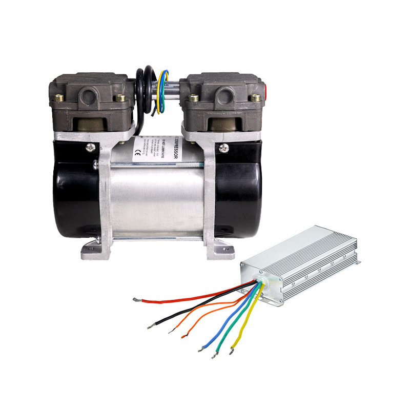 dc12V motor piston oil free air compressor pump 100W oil less air compressor 12v brushless dc pump pcp air compressor 12v