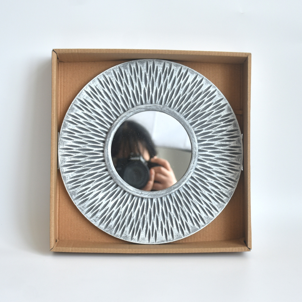 High quality plastic frame wall hanging mirror set stickers