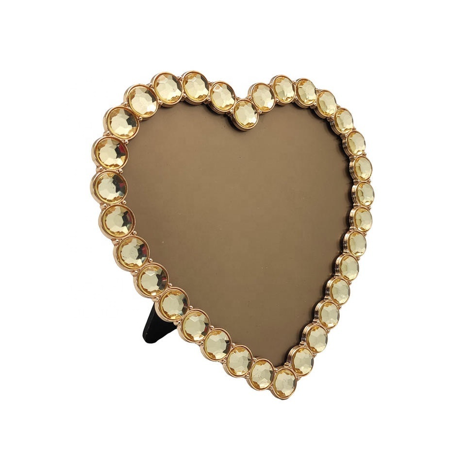 HOT SELLING HEART SHAPE CRYSTAL METAL PHOTO FRAME PICTURE FRAME FOR WEDDING SWEET GIFT